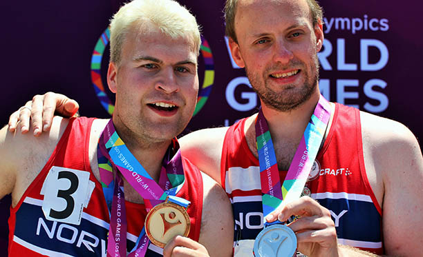 Eirik Lindø og Tor Einar Tangen, som begge er fra Stjørdal, tok gull og sølv under World Games i LA. Foto: Caroline Dokken Wendelborg.