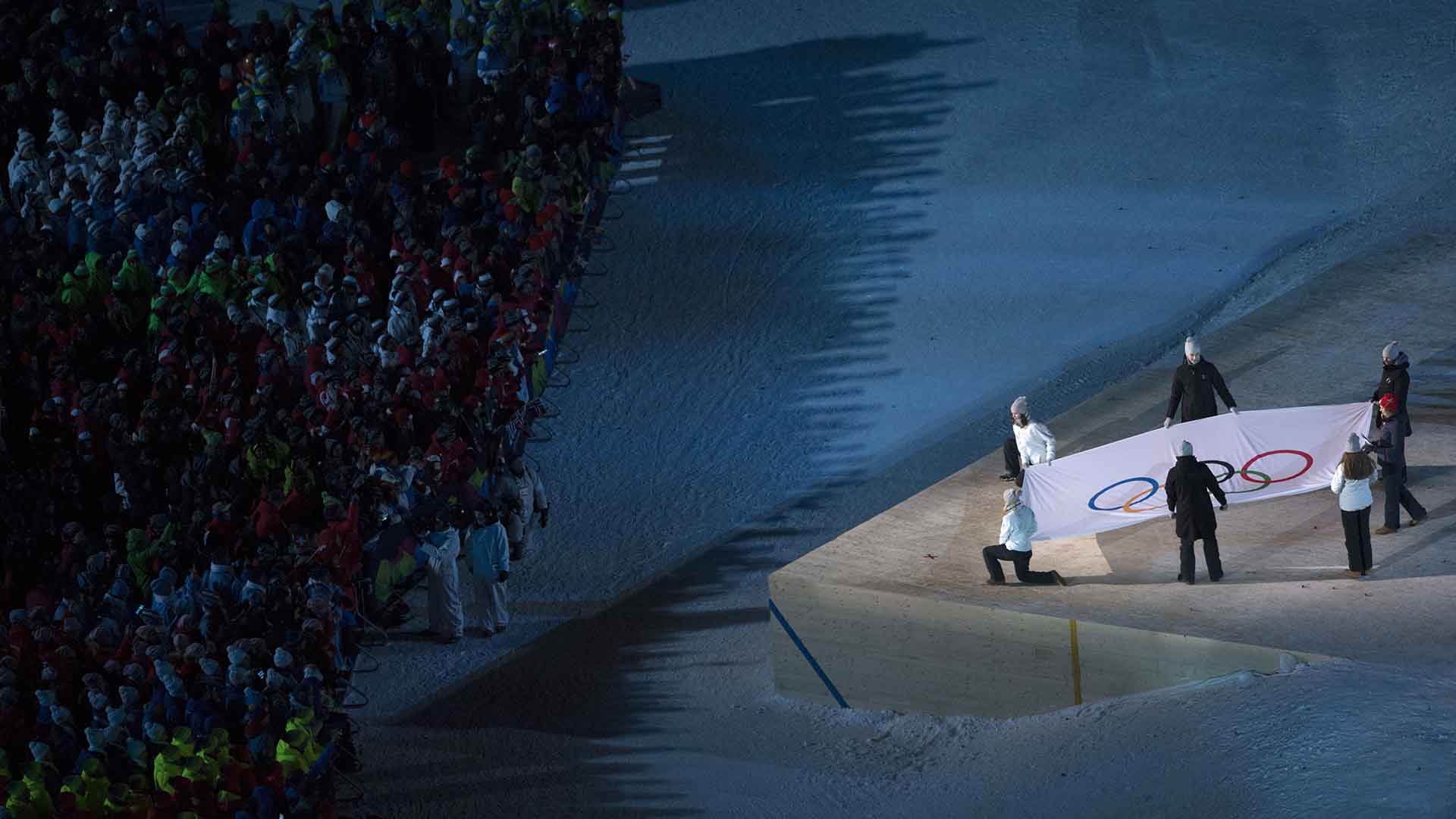 Her fra åpningsseremonien under ungdoms-OL på Lillehammer i 2016. Foto: Jon Buckle, YIS/IOC