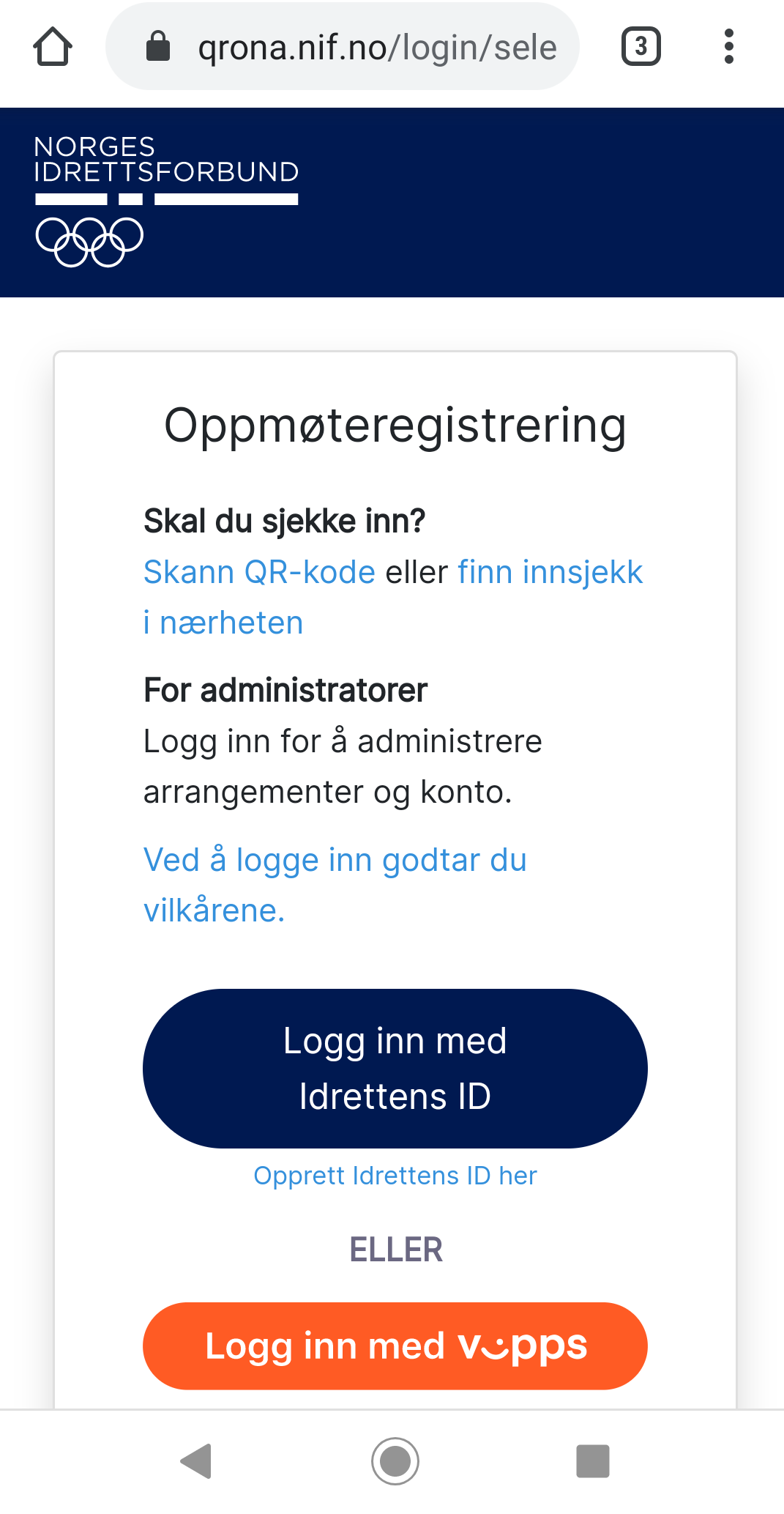 Registrer deg på arrangement Registrer deg på arrangement