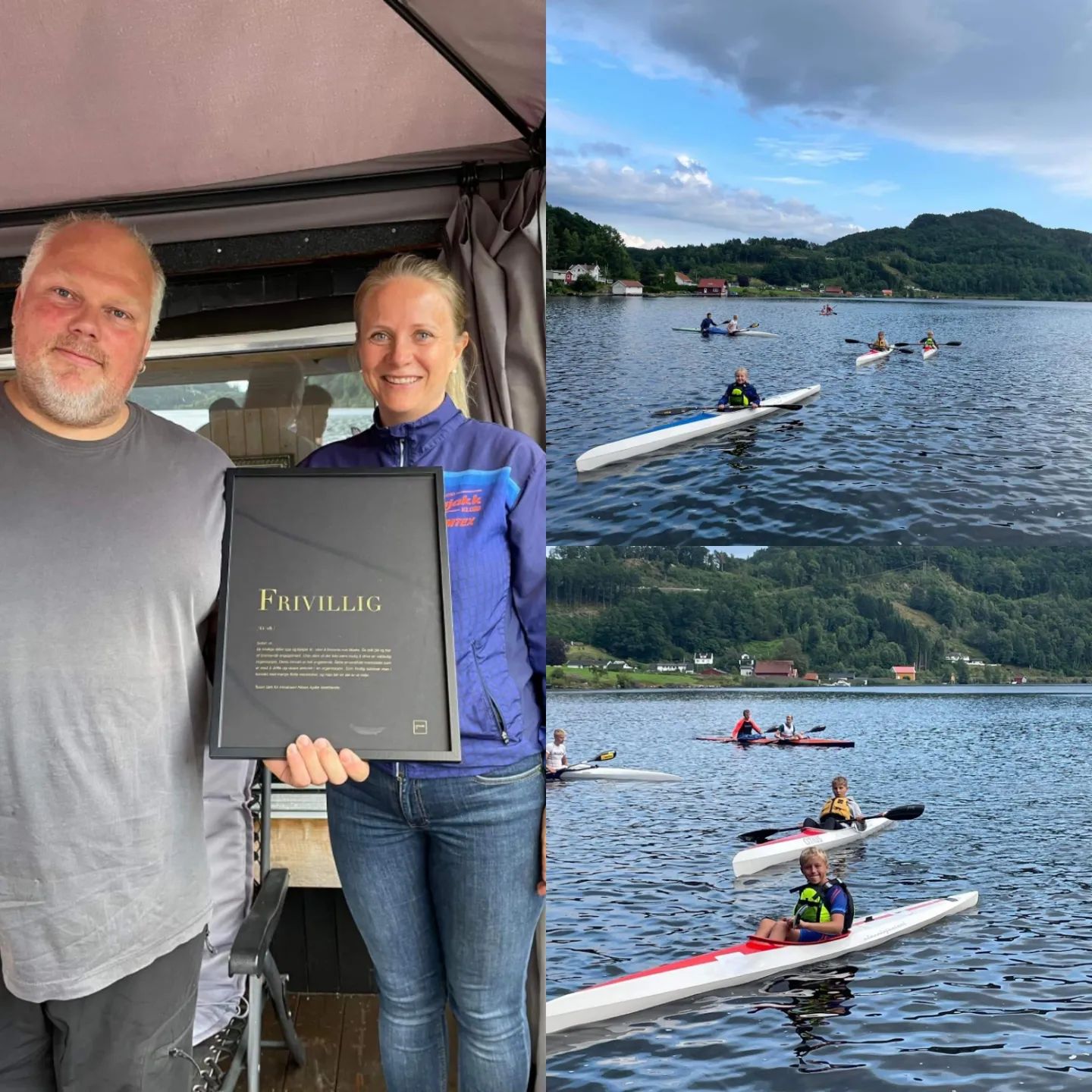 Lene og Joakim i Flekkefjord Kajakklubb