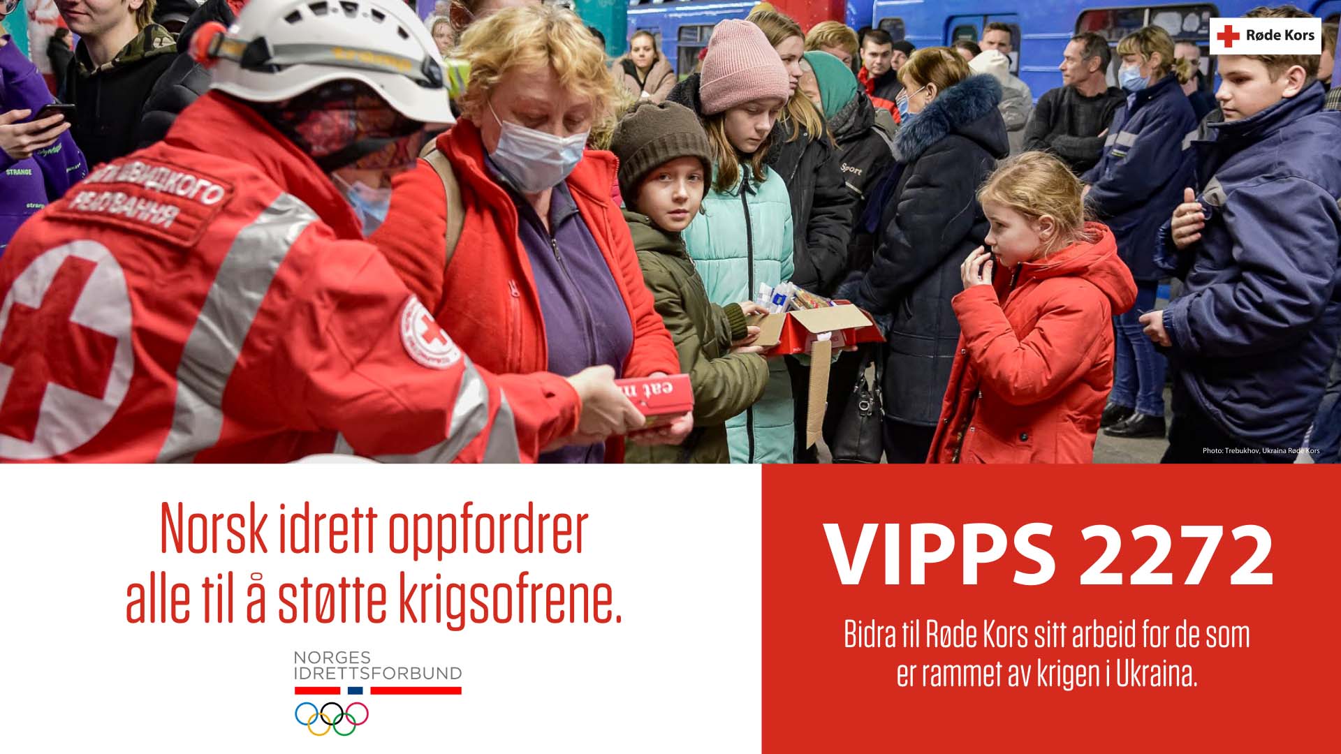Norsk idrett støtter Røde Kors sitt arbeid i Ukraina.