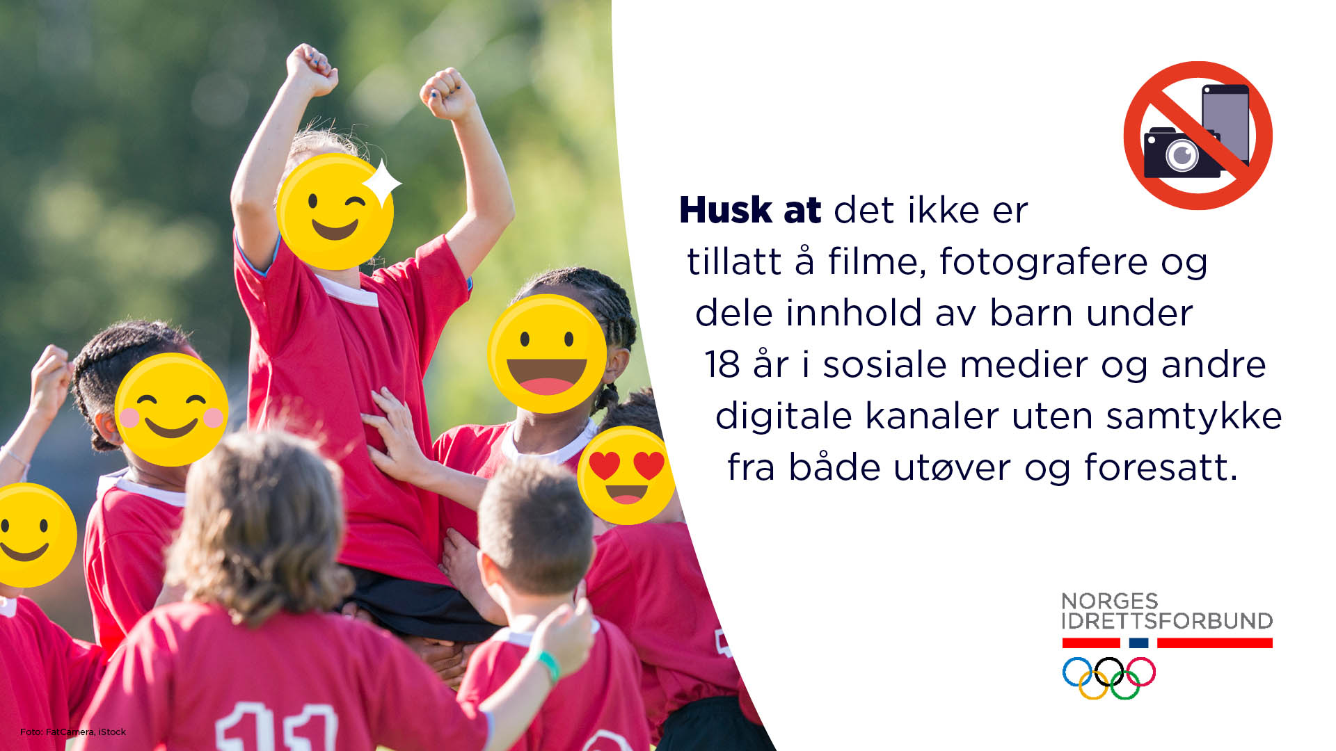 Minn foreldre og publikum på hvilke regler som gjelder for filming og fotografering