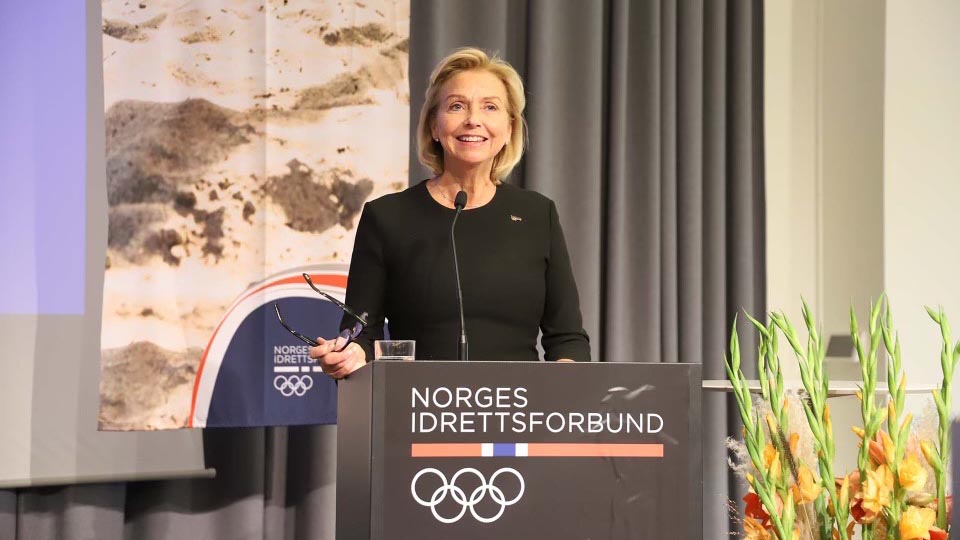 Idrettspresident Berit Kjøll. Foto: Sofie Torlei Olsen