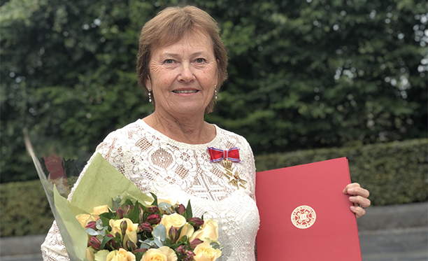 Reidun Førde er utnevnt som kommandør av St. Olavs Orden. Foto: Hanne Bjerknes, UiO