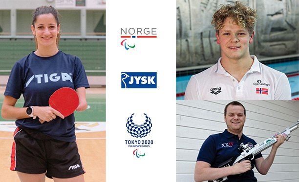 Bordtennisspiller Aida Dahlen, svømmer Fredrik Solberg og skytter Paul Aksel Johansen har fått Jysk-stipend som gjør at de kan satse enda bedre mot Paralympics i Tokyo 2021. 