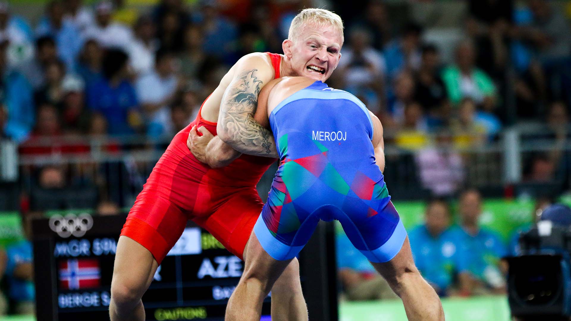 Det åpnes nå for landskamper og europacuper i idretter som fotball, håndball og ishockey, samt store arrangementer som VM i bryting og Norway Chess. Her er bryter Stig-André Berge under OL i Rio. Foto: Karl Filip Singdahlsen