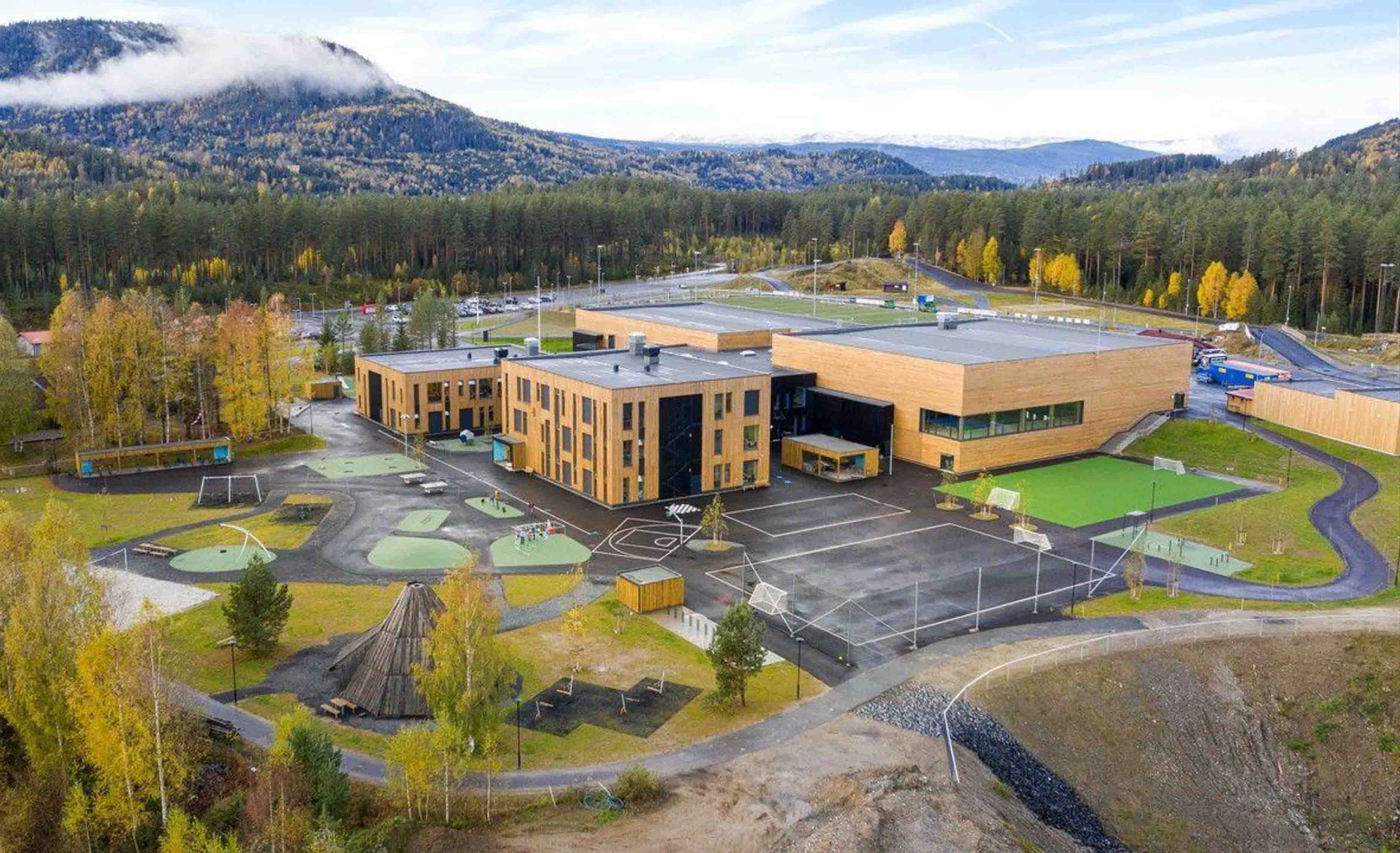 Skattekista i Flesberg kommune ble kåret til årets idrettsanlegg i 2020. Foto: Flesberg kommune.