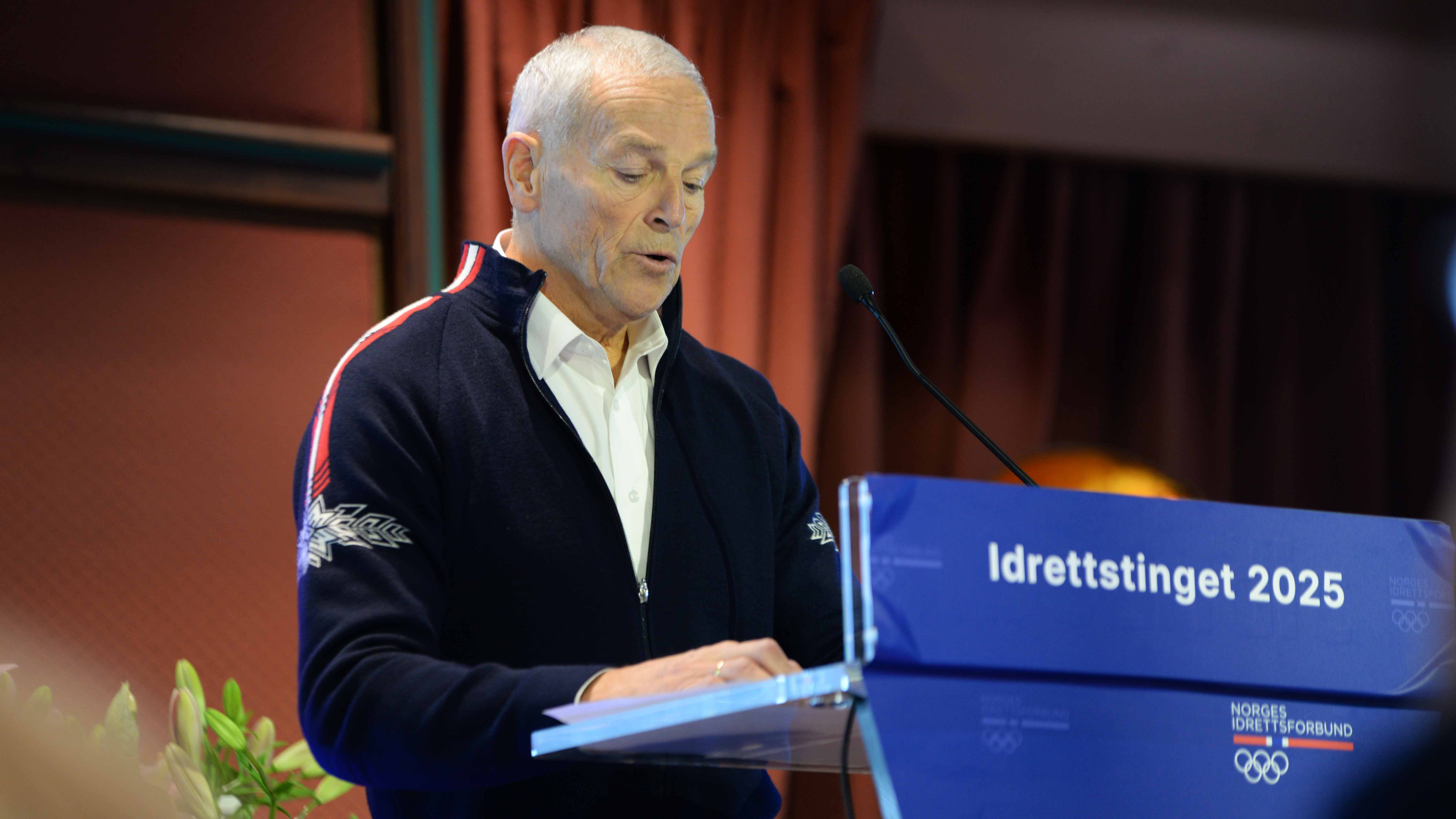 Styreleder i Finnmark idrettskrets, Geir Knutsen, på idrettstinget. Foto: Pernille Ingebrigtsen Dalheim / Norges idrettsforbund