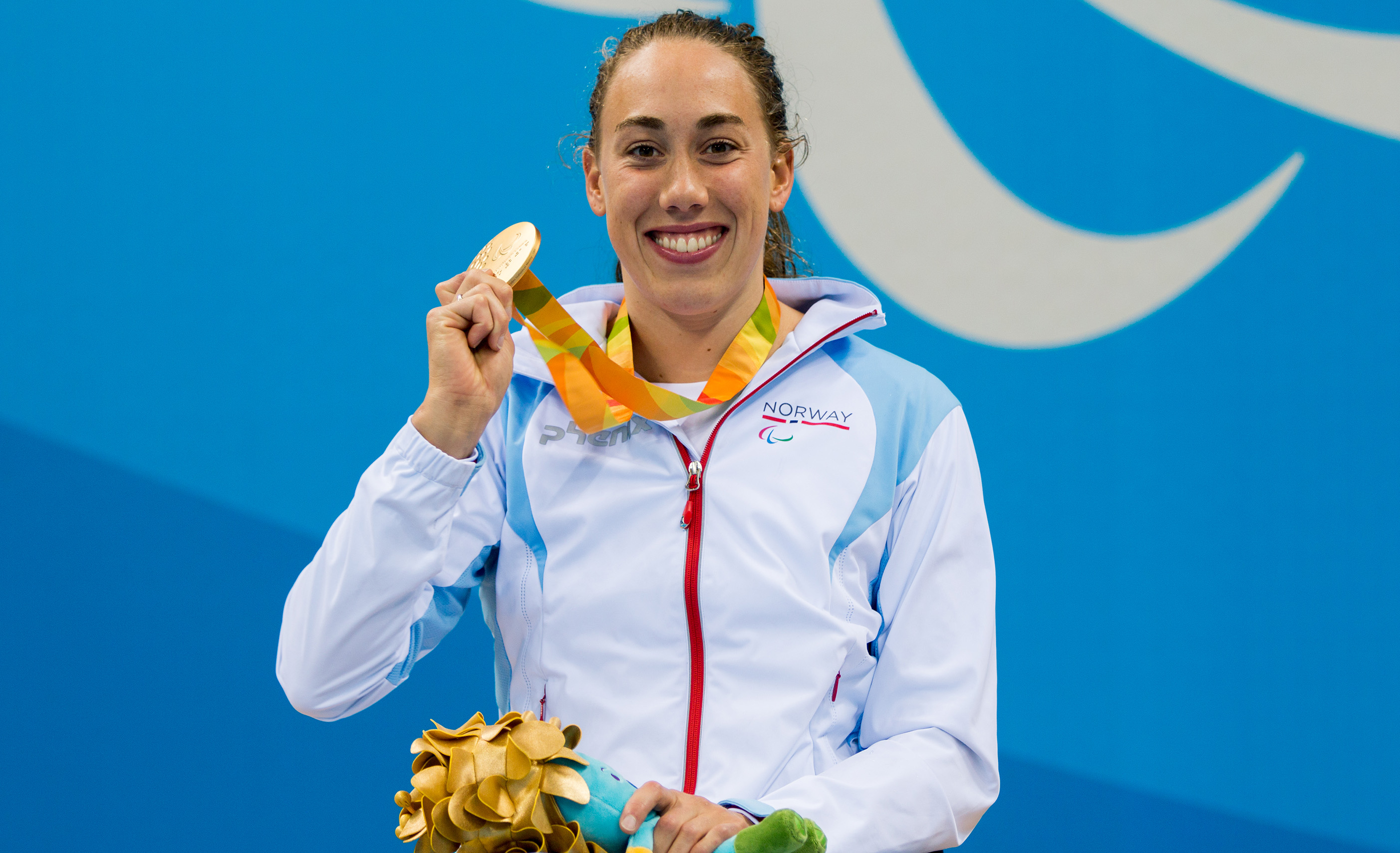 Sarah Louise Rung tok fem medaljer i Paralympics Rio 2016. Foto: Caroline Dokken Wendelborg. 