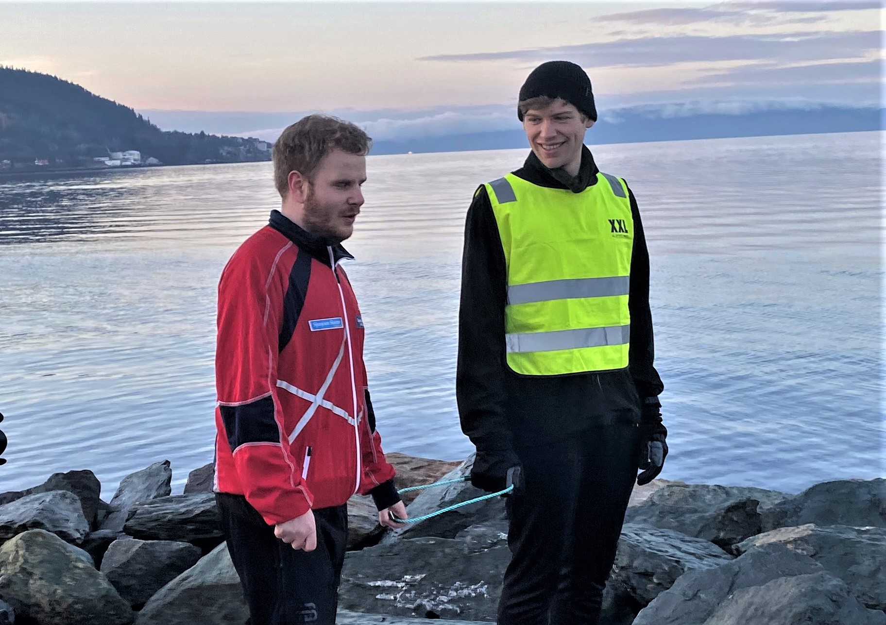 Henrik Borthen (t.v.) fra Trysil sammen med ledsager Bendik Davidsen.