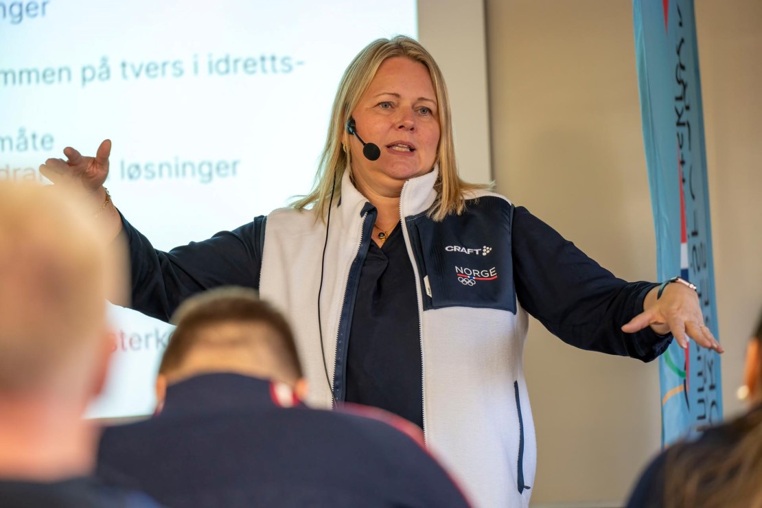 Frida Blomgren, leder for samfunnskontakt i Norges idrettsforbund deltok på idrettshelga, hun ga tips og råd om hvordan idretten skal få gjennomslag for viktige anlegg, og gode rammebetingelser.