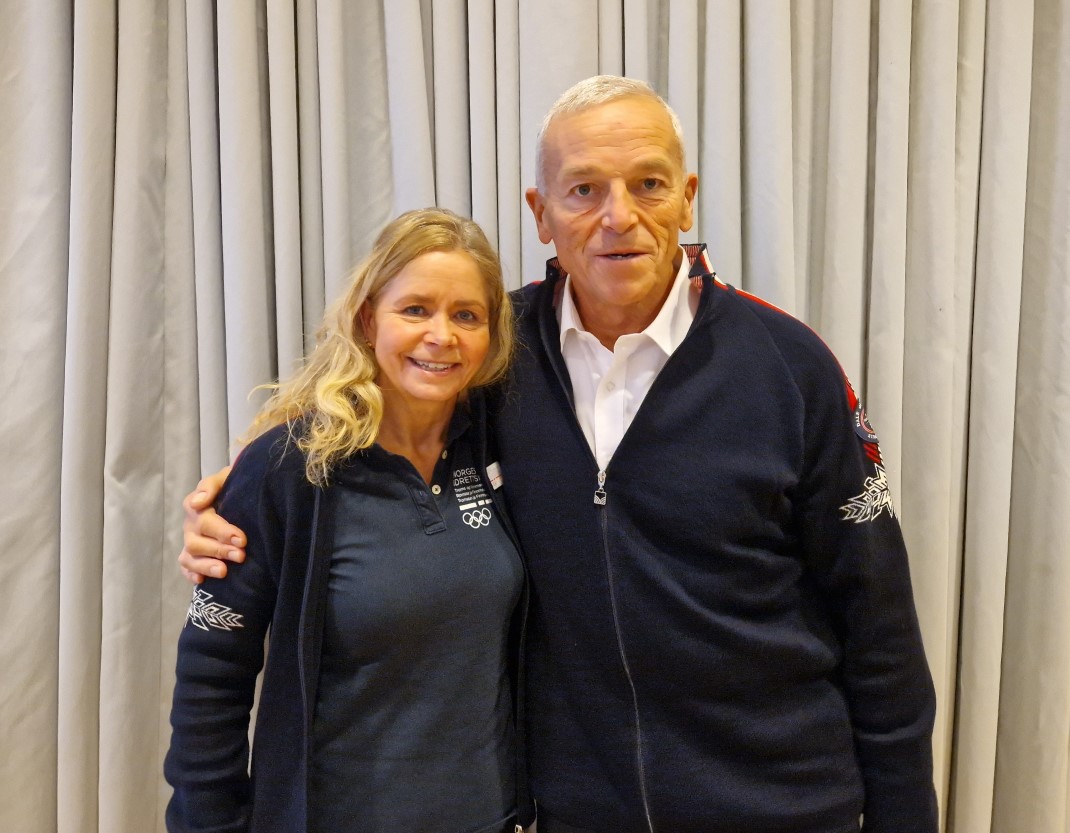 Ny leder i Troms idrettskrets Inger-Lise Brones og  ny leder i Finnmark idrettskrets Geir Knutsen