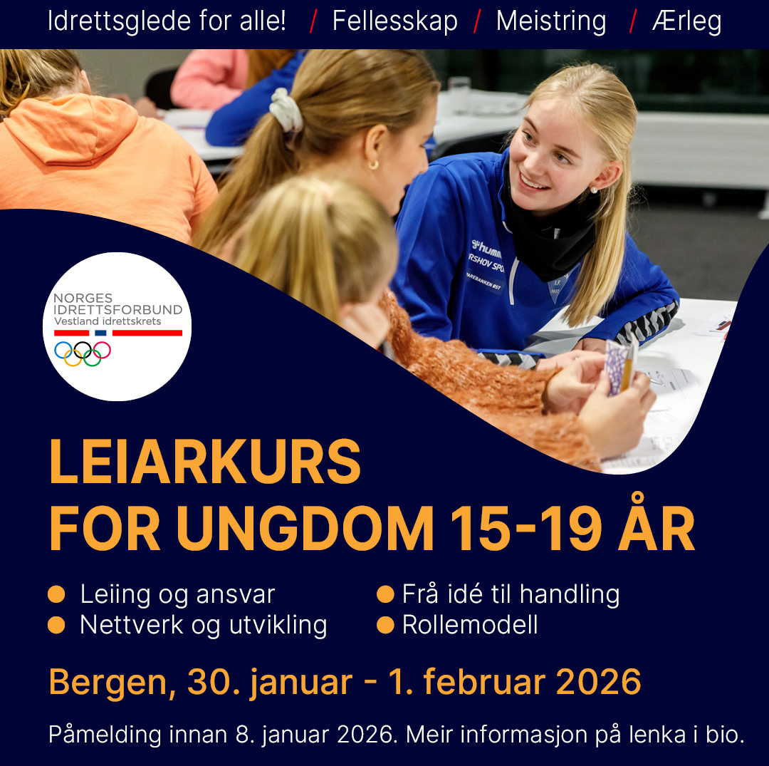 Leiarkurs for ungdom 15-19 år