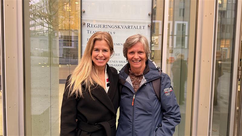 Dagfrid Forberg, leder bredde, organisasjon og utvikling i Norges idrettsforbund  og Hilde Stokke, nestleder i Viken idrettskrets